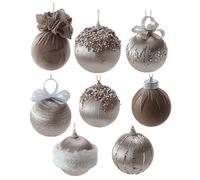 Set de Boules de Noël - Décoration d'Intérieur en Mousse Incassable | Boules Festives pour Sapin de Noël | Pour Intérieur Extérieur Mur Porte Fenêtre Porche Terrasse Bureau Ferme