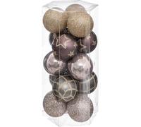 Set de boules de Noël en plastique, Ø 5 cm, 15 pcs.