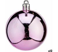 Set de boules de Noël Krist+ K1912477-4 Rose plastique (12 pièces)