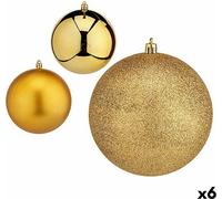 Set de boules de Noël or plastique 12 x 13 x 12 x 12 cm (6 pcs)
