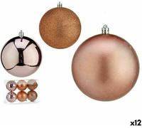 Set de Boules de Noël rose plastique 10 x 11 x 10 x 10 cm (12 pièces) (Krist+ S3627594) - EAN : 4899888648420