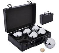 Set de Boules de Pétanque en Métal avec Mallette en Aluminium Noir - 6 Boules 74 mm noir G