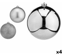 Set de boules deChristmas Silver Plastic Balls Ø 15 cm (4 pcs.)