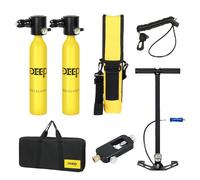 Set de bouteilles de plongée pour la plongée loisir, design léger, capacité de 0,5L, matériau robuste , jaune