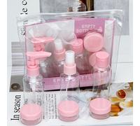 Set De Bouteilles Rechargeables De Voyage Portable Bouteille Cosmetique Pot De Creme Vide Shampooing Nettoyant Pour Le Visage Bouteilles De Creme Kit De Bouteilles De Voyage