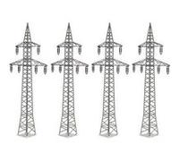 Kibri Pylônes électriques 38533 H0 – Set Deko boutons de courant, 4 pièces