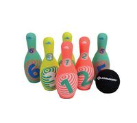 Schildkröt Fun Sports – Set de quilles en néoprène, 6 quilles 21,5 cm, 1 balle Ø9 cm, sac filet