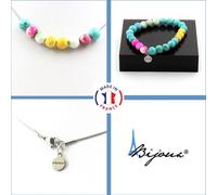 Set de bracelets en perles Jaspe rose-jaune + turquoise + jaspe rose-vert + jaspe jaune-mauve 8 mm chaîne en acier inoxydable