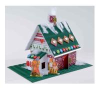 Kit de bricolage HEYDA maison croustillante maison en pain d'épices en carton blanc