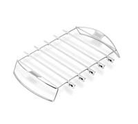 Set de brochettes Weber - 5 brochettes en acier inoxydable avec support en acier inoxydable