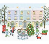 Set de broderie au point de croix Bothy Threads 'Advent Street', XKTB8, 34x26cm