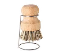 Set de brosses de cuisine - brossettes avec poignée en bois et support de drainage, brosse ergonomique pour vaisselle | parfait pour nettoyer les casseroles, les casseroles, les carreaux, la douche
