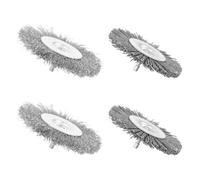 Set de brosses pour désherbeur électrique - 2 brosses acier & 2 brosses nylon | Compatible universel