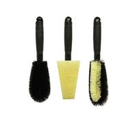 set de brosses pour jantes jaune/noir 3-pièces