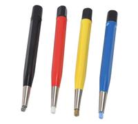 Set de Brosses Stylo, Stylo Brossette Grattoir avec Embouts Acier, Laiton, Fiber de Verre et Nylon Réglables pour Nettoyage Bijoux, Montres, Pièces (4 Pièces)