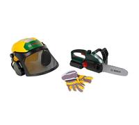 Set de bûcheron pour enfants - Theo Klein - Tronçonneuse avec effets sonores - Casque forestier réglable - Gants inclus