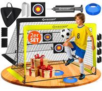 Set de buts de football 2 pièces KESSER® | Super cadeau de football pour enfants, jardin intérieur et extérieur : Antidérapant - In ccessoires d'entraînement au football : plots, cible, sac de