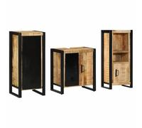 Set de Cabinets de Salle de Bain Industriel avec Finition Texturée et Montage Mural Économiseur d'Espace | Design Loft Urbain pour Maisons Modernes | Soutien en Fer Robuste