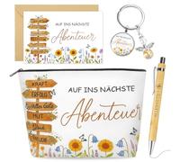 Set de Cadeau Collegue de Travail Femme Cadeaux Depart Collègues Trousse de Maquillage Porte Clef Idée, Cadeau d’Adieu pour Départ Cadeau Anniversaire Retraite