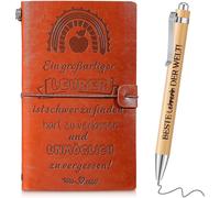 Set De Cadeau Pour Enseignant Carnet A6 En Cuir Agenda En Cuir Pour Enseignants Cadeau D'adieu Pour Professeur Journal En Cuir Pu Avec Stylo Pour Cadeau D'adieu Pour Éducateur