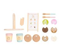 Set de café jouet | Nourriture d'imitation en bois éducative - Jeu d'aliments factices pour cuisine enfant,Pour garçons et filles dès 2 ans, âge préscolaire - Une idée cadeau Noël,