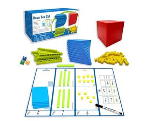 Set De Calcul Décimal De Base Âges 5 6 7+ Base Ten Blocks Compter Les Blocs 10 Dizaines Des Centaines Milliers Manipulants Toys Éducatifs Cubes De Comptage Blocss De Valeur Position Pour Maternell