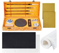 Set De Calligraphie Chinoise, 13 Feuilles 3 Styles Papier D'écriture À L'encre 4pcs Pinceaux De Calligraphie Set De Calligraphie Japonaise Set De Peinture Pratique De La Calligraphie