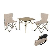 Set De Camping Hwc-N50, Table 2x Chaise Chaise Pliante Chaise De Pêcheur Pliable, Métal Blanc Blanc