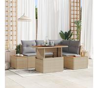 Set De Canapés De Jardin Vidaxl Ensemble De 5 Beige Et Gris