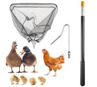 Set de Capture de Poules avec Crochets pour Jambes et Filet de Capture (2-en-1), Ensemble de Pièges à Poules, Outil de Capture de Poules, Outil de Capture de Poules pour Volaille, Poulet, Dindes, Oies