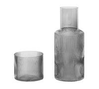 Ferm Living Set carafe Ripple small smoked grey