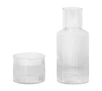 Ferm Living Ripple Petit Set Carafe Transparente