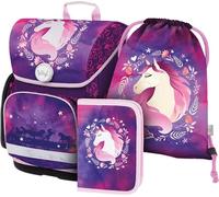 Set de cartables Baagl pour filles, 3 pièces, sac d'école Ergo à partir de la 1ère classe, cartable ergonomique pour l'école primaire avec ceinture pectorale