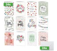 Set de cartes d'anniversaire ' Happy Birthday'