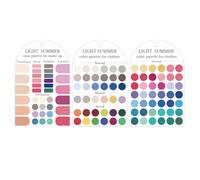 Set de cartes de palette de couleurs Cartes complètes portables d'analyse | Guide de pochoir de couleur portable pour l'été, l'hiver, l'automne, les looks, le maquillage, la planification de l'armoire,