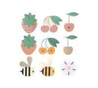 Set De Cartes Et Enveloppes - Just Bees Fruits Et Flowers