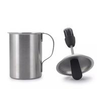 Set de casserole et brosse à pulvériser, casserole multifonction en acier