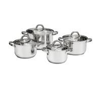 Set de casseroles Ambition acier inoxydable 8 pièces fond épais