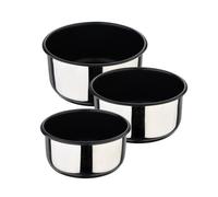 BERGNER| Set de Casseroles 4 Pièces | Acier Inoxydable et Antiadhésif | 3 Casseroles de 16, 18 et 20 cm + 1 Manche Ergonomique Amovible | Pour tous Types de Cuisinières et de Four