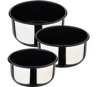 Bergner Set de casseroles – Acier inoxydable, 4 pièces, anti-adhésif, manche démontable