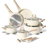 Set de casseroles et poêles à induction avec couvercle 15 pièces - Set de casseroles - Aluminium avec revêtement anti-adhésif