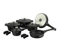 Set de Casseroles - GENERIC - 14 Pièces - Noir - Revêtement en marbre - Compatible induction