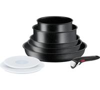 Set de casseroles INGENIO BLACK STONE L3998802, 8 pièces, noir, aluminium, Tefal