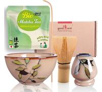 Set de cérémonie du thé matcha “Bamboo” avec bol à thé, porte-fouet et 30 g de matcha premium