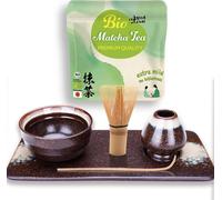 Set de cérémonie du thé matcha “Kumo” avec 30 g de matchaet plateau