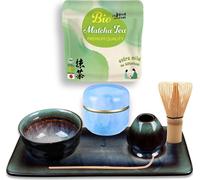 Set de cérémonie du thé Matcha "Menou Green" avec 30g de Matchaet plateau