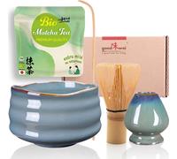 Set de cérémonie du thé matcha “Menouseki” avec bol à thé, porte-fouet et 30 g de matcha premium