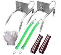 Set de chaussures Griffes Chat Escalade Arbres 23 x 13 x 16 cm, Antidérapant, Sangles Réglables, Médiators Acier pour Chasse, Tala, Construction, Collecte Fruits, Équipement Escalade Extérieur