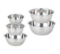 Set de Cinq Grands Bols en Acier Inoxydable pour Mélanger, Argenté | Transport Facile, Acier Inoxydable Épais, Usage Intérieur et Extérieur, Rangement Simple, Nettoyage Rapide