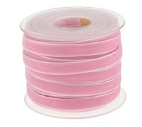 Set de cintas para manualidades, Rouleau de ruban velours double face 20 yards (18 mètres), 1 pouce (2,5 cm) large, multicolore, for les créations mariage(Roze)